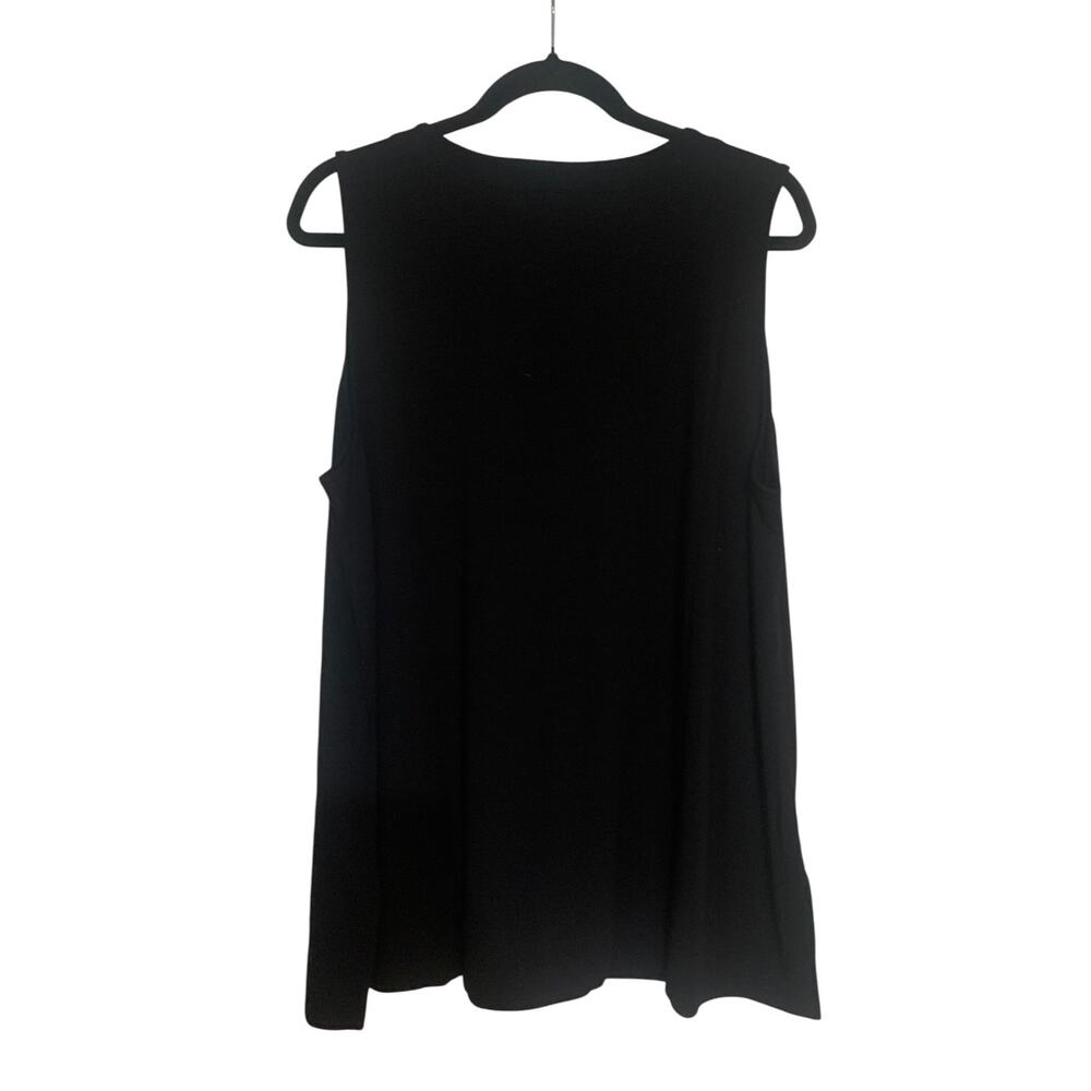 NWT J.Jill Black Knit Tank Top Sleeveless Basic Size XL Layering Minimalist Mob - Picture 3 of 5